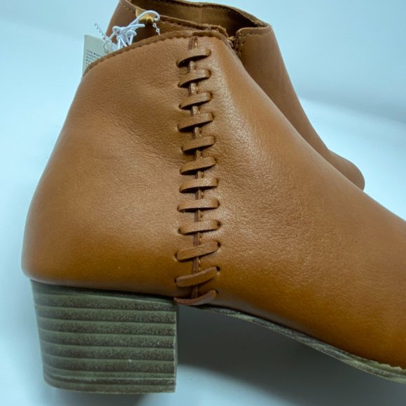 Old Navy Brown Ankle Boots Women's Sz 5 Zipper - Picture 7 of 13